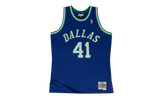 NBA Dirk Nowitzki Swingman Road Jersey "1998 Dallas Mavericks - Royal" SMJYGS18158 DMAROYA98DNO