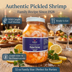 Pickled Shrimp | 32oz Jar Ready To Eat Marinated Shrimp Seafood Snack