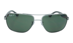 SQUARE Polarized Sunglasses "GUNMETAL" RB3483-004-58_60