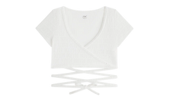 Ailee Monogram Towel Wrap Top WMNS "White" khw030648 101