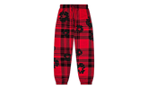 Plaid Cotton Wreath Sweatpants "Red" DT387