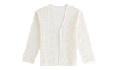 Ethan Logo Lace Cardigan "Off-White" khw010111 114