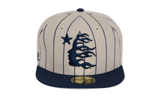 Path To Paradise Baseball Fitted Hat "White / Blue" HSR112