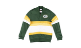 NFL Front Stripe Full Zip Sweater "Green Bay Packers - Hunter Green" SWTRAJ18024 GBPHNGN