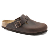 Boston Oiled Leather Classic Footbed Clog in Habana