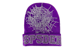RHINESTONE WEB BEANIE "Purple" SP5der108