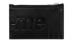 Leather Zip Card Holder "FW25 - Black" SU27093