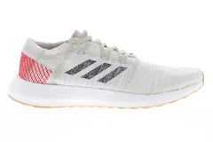 Pureboost Go B37805 Mens Gray Canvas Low Top Athletic Running Shoes