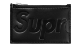 Leather Zip Card Holder "FW25 - Black" SU27093