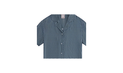 Elena Monogram Silk Camp Shirt WMNS "Navy" khw030292 336