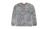 CAMO BURN OUT PRINT LONG SLEEVE T-SHIRT "Beige" A146010HNAS9DBA