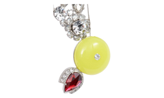 Rhinestone Shapes Brooch "Yellow / White" SM1VK0041P6479978