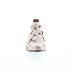 Bed Stu Brittany F392012 Womens Gray Leather Zipper Strap Sandals Shoes