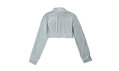 Sportswear Collection Cropped Velour Full Zip Top WMNS "Jade Horizon / Sail / Sail" FZ3679 370