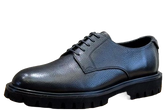 Brushed Calfskin Derby Shoes – Black