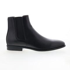 Aquatalia Adrian Waterproof M000901 Mens Black Leather Slip On Chelsea Boots