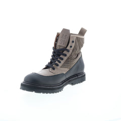 Rupert Mens Gray Synthetic Lace Up Casual Dress Boots