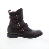Samit Mens Brown Leather Zipper Casual Dress Boots