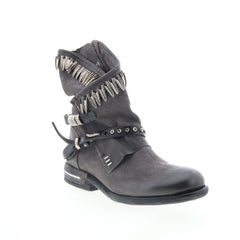 Tosh 516332-101-0001 Womens Gray Leather Zipper Casual Dress Boots