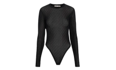 Monogram Velvet Bodysuit WMNS "Black" KITH127