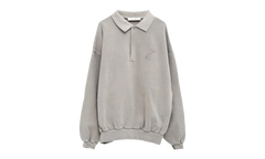 Embroidered Classic Polo Sweatshirt "Smoke Grey" 192HO252041F