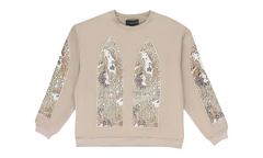 Camo Glass Pullover Sweatshirt "Beige" 232389M201030