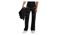 Jonas Western Wide-Leg Jeans "Black / White" MF24D842 B1327BKWTW