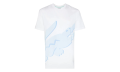 Crocodile Print Organic Cotton T-Shirt "White" TH2604 001
