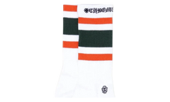 Fuck You Striped Sock "White / Orange" CHRM1025