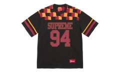 Patchwork Yoke Football Top "Black" SU27000