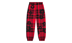 Plaid Cotton Wreath Sweatpants "Red" DT387