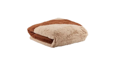 Swoosh Faux Fur Throw Blanket "Beige / Brown" DO3793 200