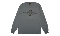 Skull Wings Pigment Dyed Long-Sleeve "Navy" STUS368