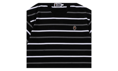 Ape Head One Point Stripe Tee "Black" 1J80 109 070 BLACK