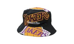NBA Hardwood Classics Cut Up Bucket Hat "Los Angeles Lakers - Black" BUCKSH21322 LALBLCK