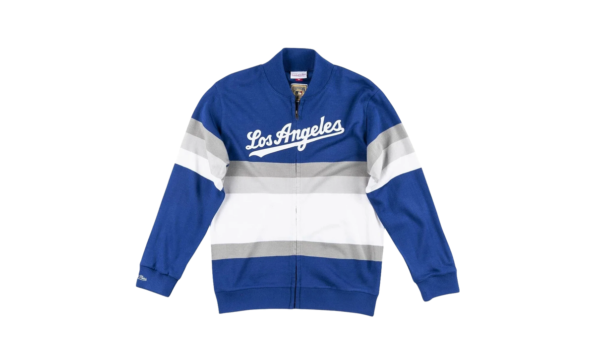 MLB Front Stripe Full Zip Sweater "Los Angeles Dodgers - Royal" SWTRAJ18024 LADROYA