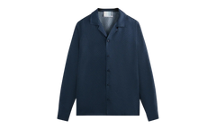 Monogram Silk Long-Sleeve Thompson Camp Shirt "Nocturnal" KHM031515 413