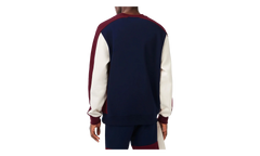 Brushed Fleece Colourblock Sweatshirt "Navy / Zinfandel" SH1299 PIG
