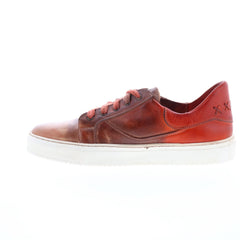 Bed Stu Azeli F319008 Womens Red Leather Lace Up Lifestyle Sneakers Shoes