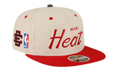 9FIFTY NBA MIAMI HEAT SNAPBACK HAT "ERIC EMANUEL - Cream/ Red" EE436