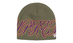 New Era Cursive Beanie "SS26 - Olive" SU27255