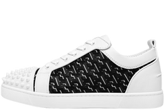 Louis Junior Spikes Orlato Flat CL Monogram White Black
